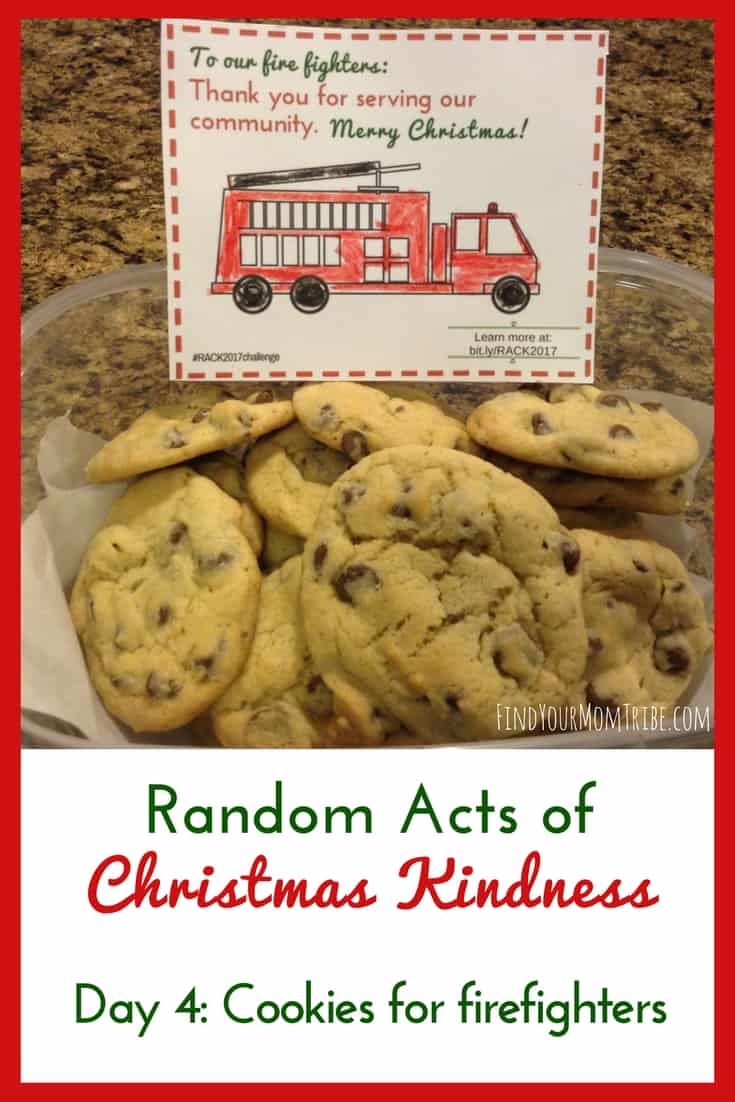 SO fun! I love the idea of spreading Random Acts of Christmas Kindness, especially baking cookies for our local firefighters! #RAOK #RandomActsofKindness #RandomActsofKindness #FreeChristmasPrintables #FunChristmasIdeas #Christmas
