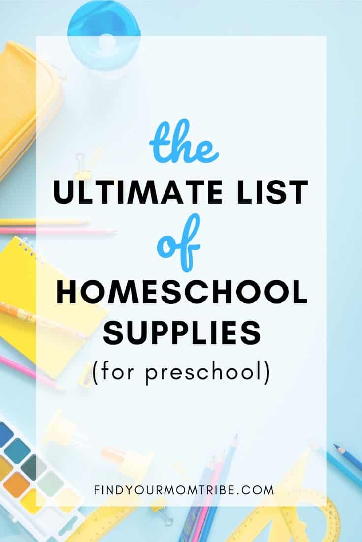 Must-Have Supplies for Homeschooling Preschool