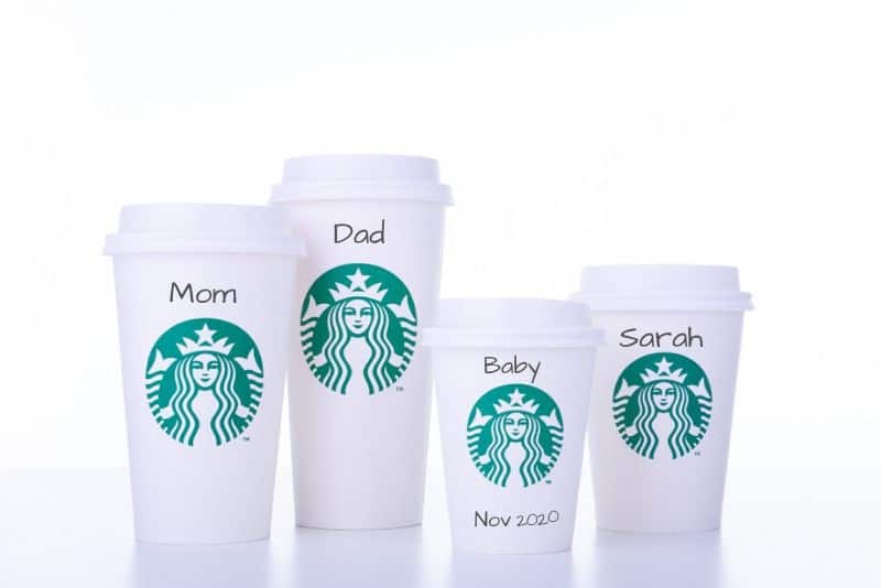 Starbucks cups pregnancy announcement