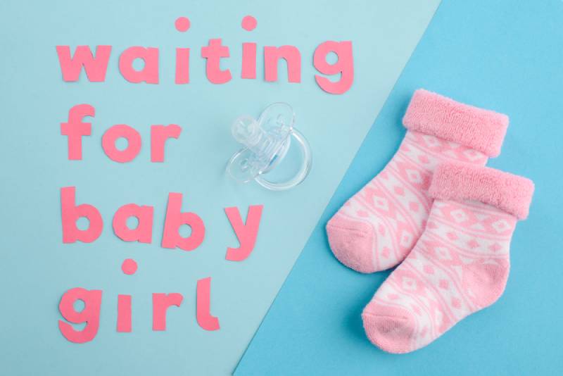 Waiting for baby girl poster
