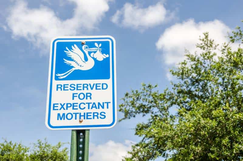parking space reserved for expectant mothers