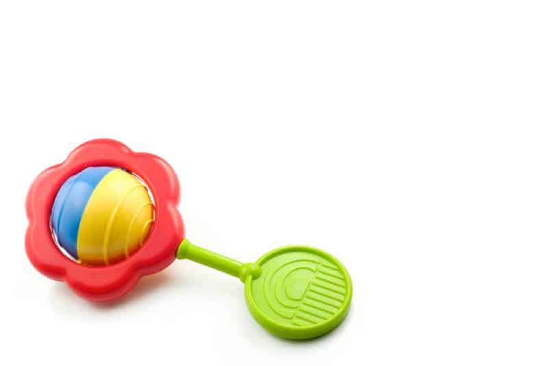 A colorful baby rattle