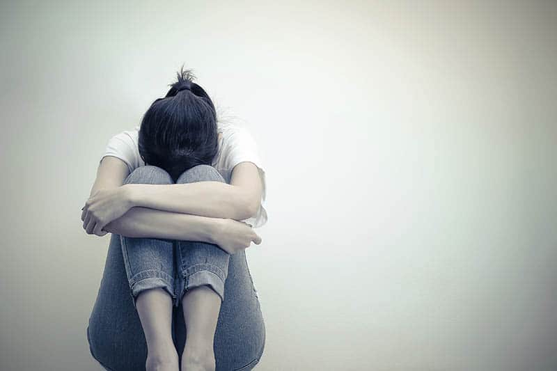 woman depressed with postpartum rage