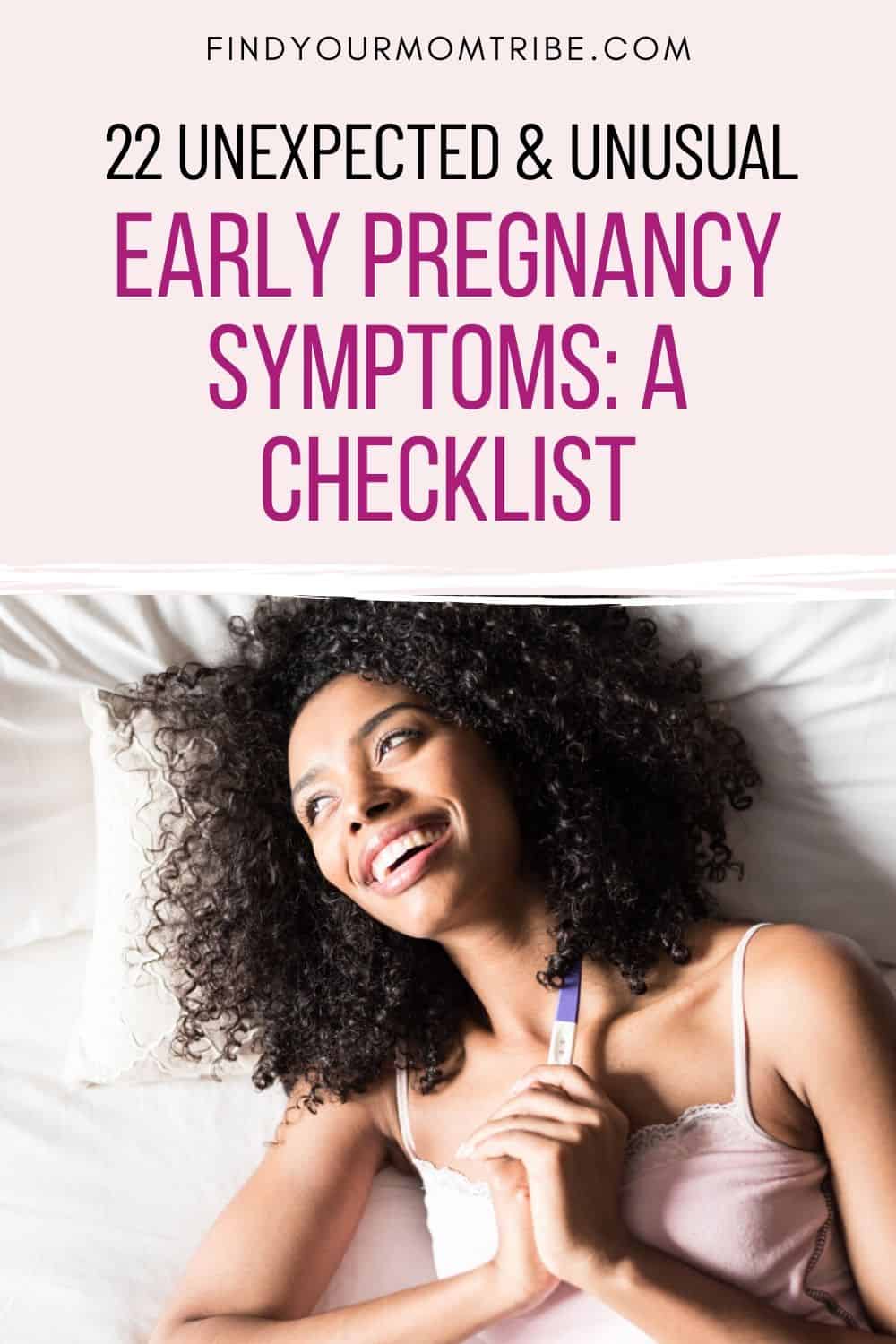 Early Pregnancy Symptoms Pinterest