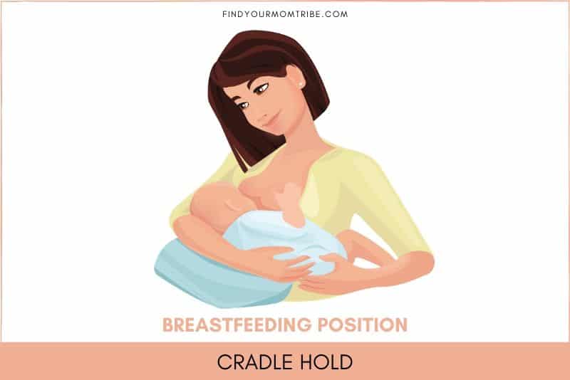 Cradle hold Breastfeeding position