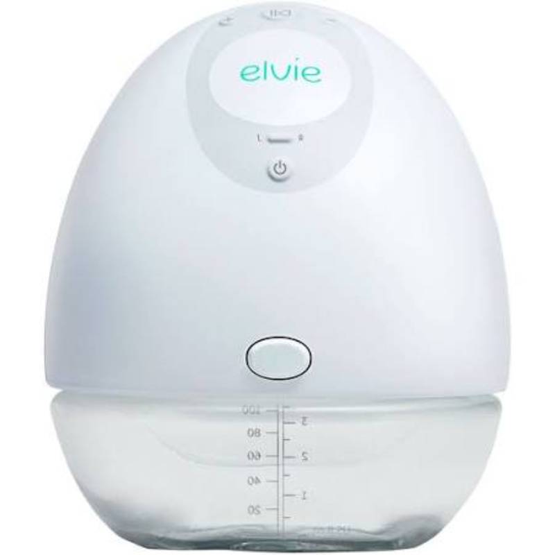 Elvie breast pump on white background