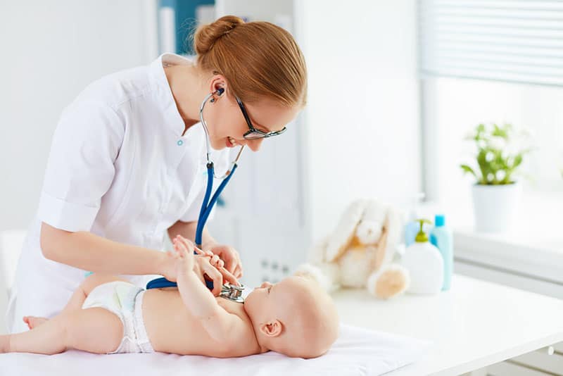 pediatrician looking for baby health
