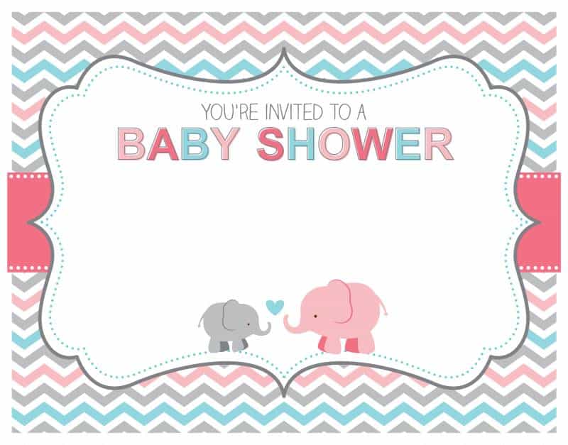 A vector illustration of a cute gender neutral baby shower invitation card 