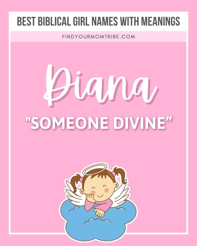 illustrated biblical name Diana with meaning