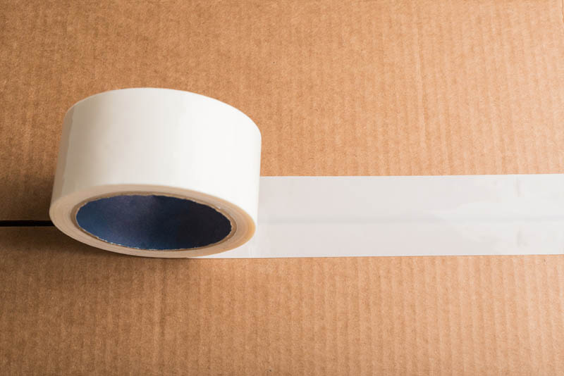 cardboard box with adhesive tape