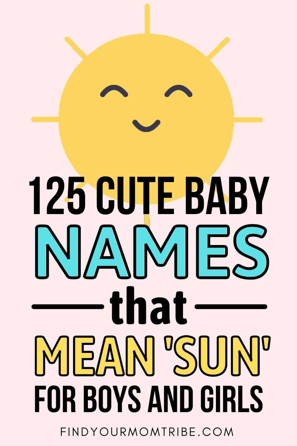 pinterest names that mean sun