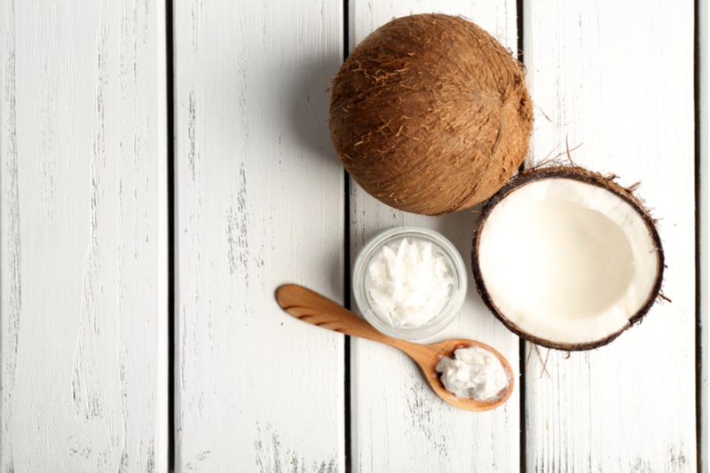 Coconut with coconut oil