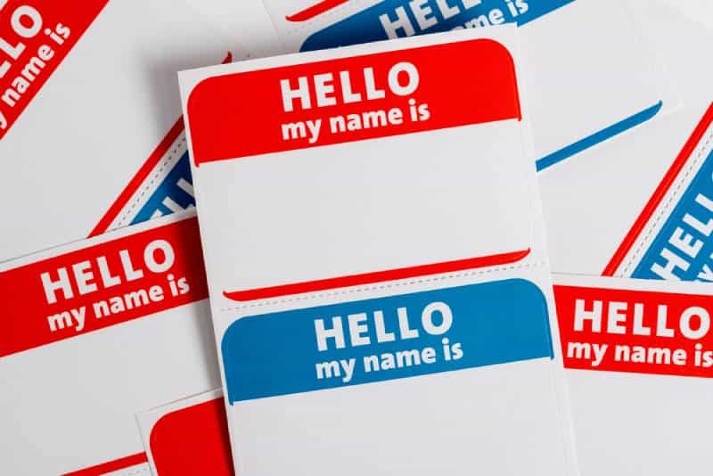 printed name tags