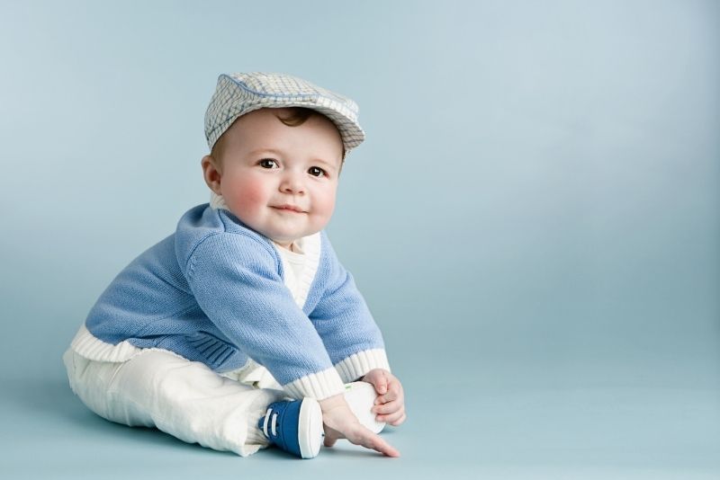 cute little boy with a hat