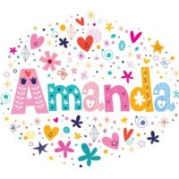 colorful illustration of the name Amanda