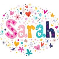 Name Sarah written in decorative lettering