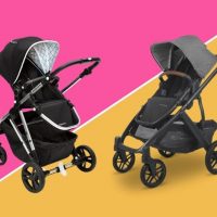 mockingbird vs uppababy strollers standing side by side
