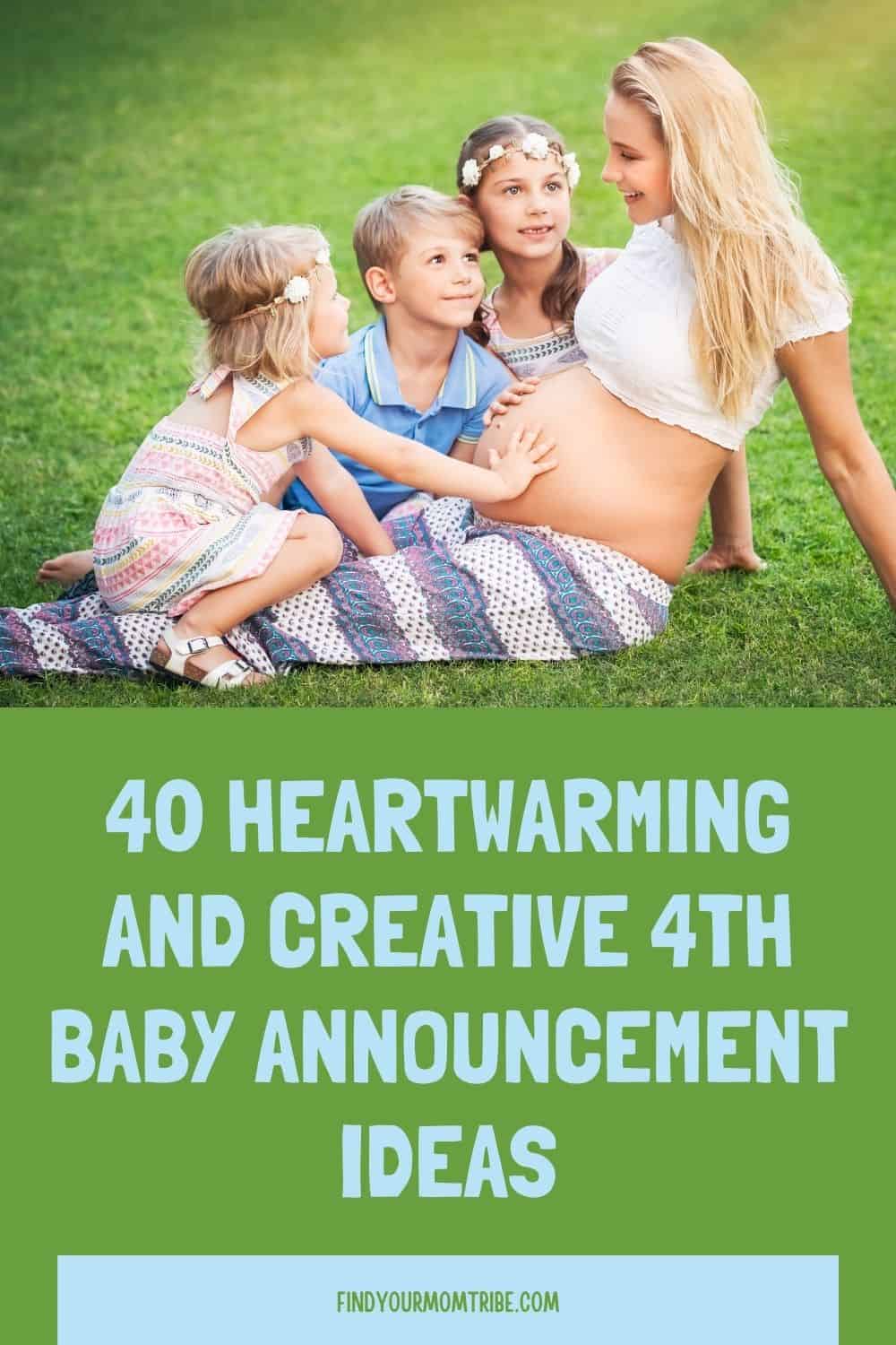 Pinterest 4th baby announcement 
