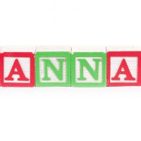 Toy blocks spelling out the name Hannah