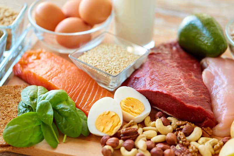 food that contains protein on the table