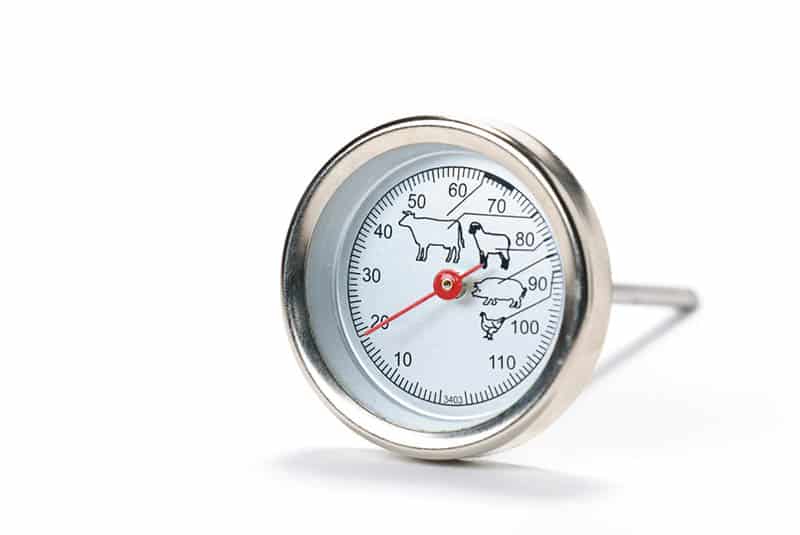 meat thermometer on white table