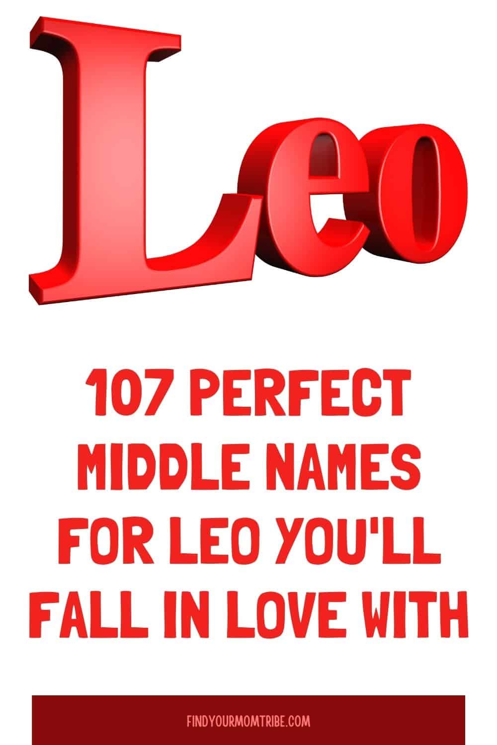 Pinterest middle names for leo 