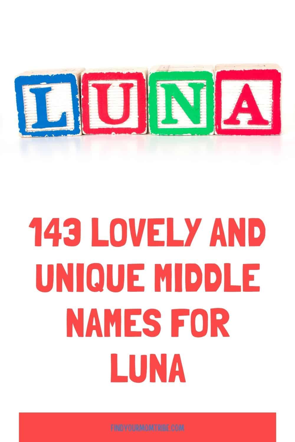 Pinterest middle names for luna 