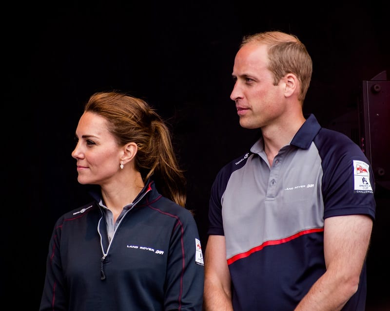 Prince William with his wife Catherine at a public event