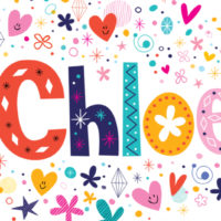 colorful illustration of the name Chloe