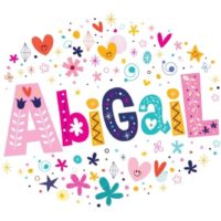Illustrated girl name Abigail