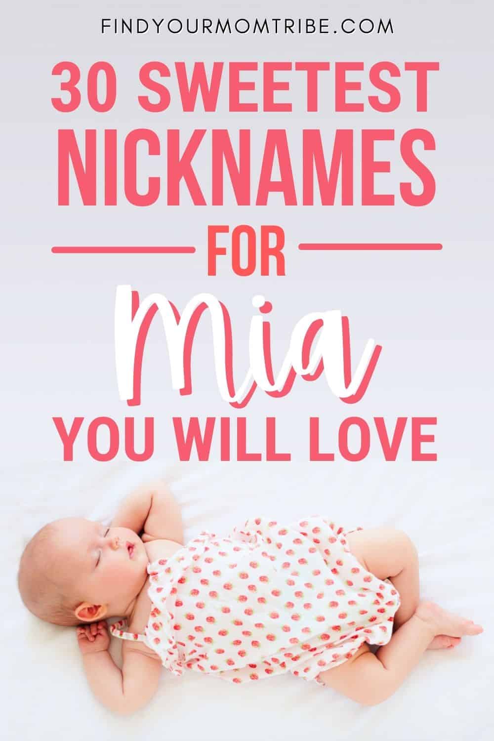 Sweetest Nicknames For Mia That Will Make You Smile Pinterest