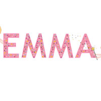 a colorful illustration of the name Emma
