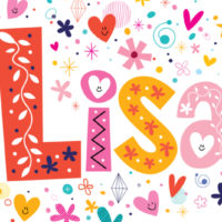 a colorful illustration of the name Lisa
