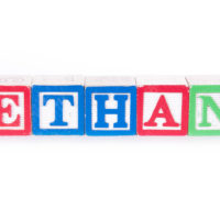 Toy blocks spelling out the name Ethan