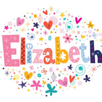 colorful illustration of the name Elizabeth