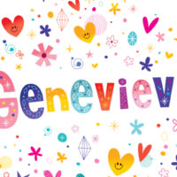 colorful illustration of the name Genevieve