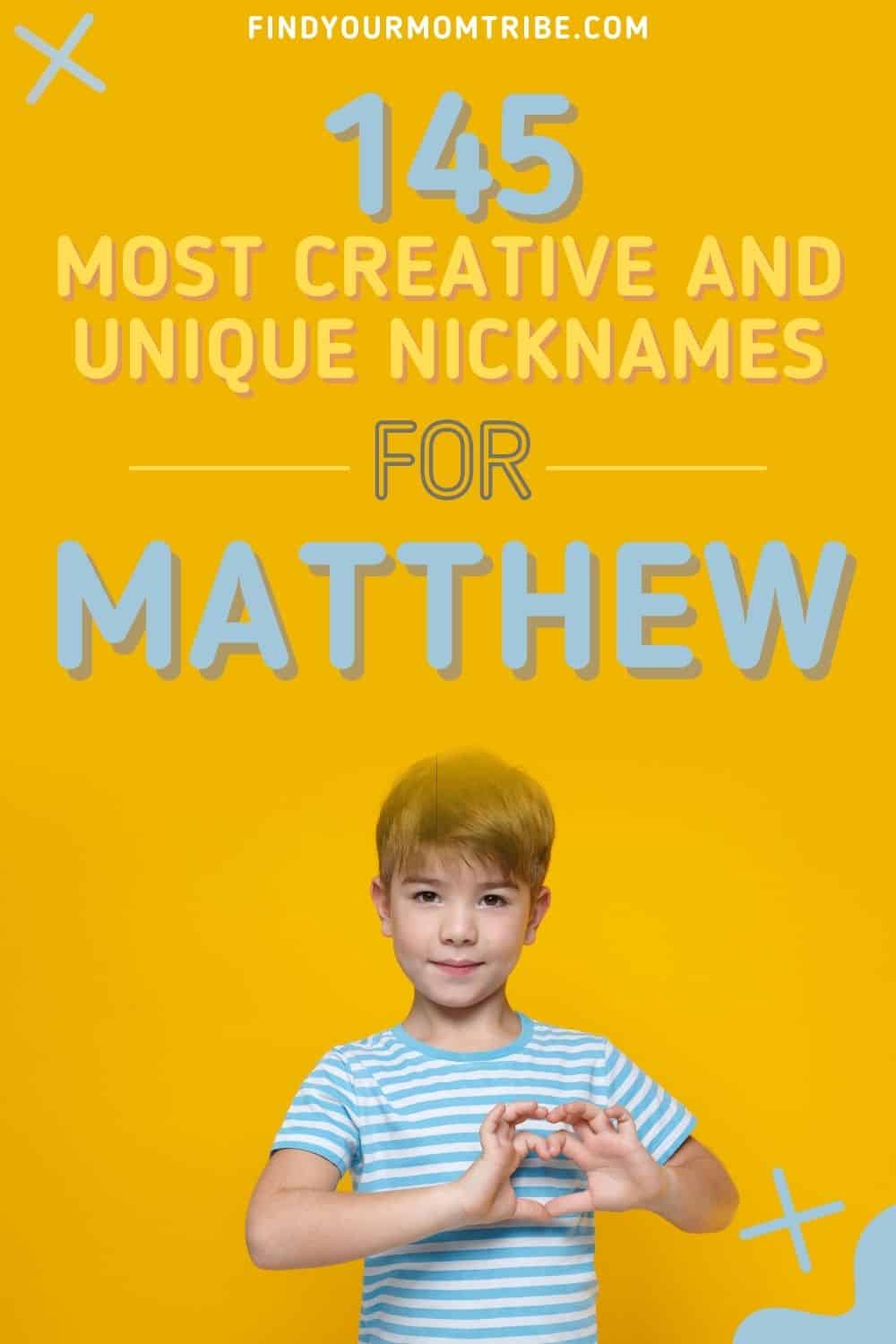 Nicknames For Matthew pinterest