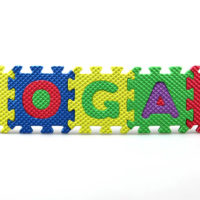 the name Logan made from colorful puzzles